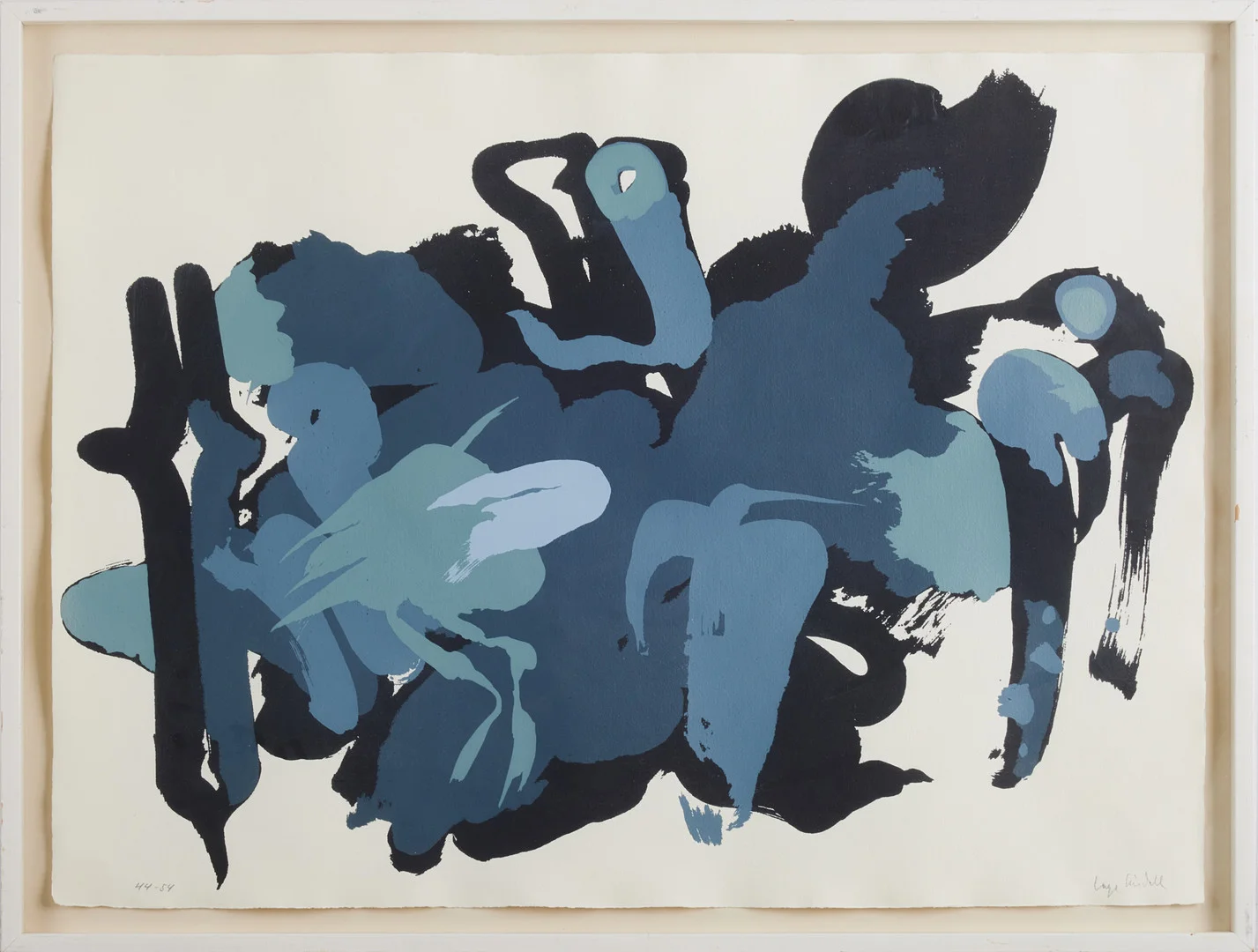 LAGE LINDELL. Utan titel, färgseriegrafi, 76 x 56 cm. — Engravings & Prints — Stockholms Auktionsverk Magasin 5