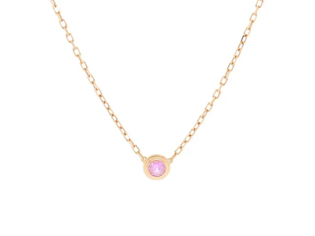 CARTIER, collier, Cartier d´amour, 18K roséguld, rosa safir, serienr. DDY918, längd 38-41 cm, vikt 2,8 g, certifikat, originaletui.