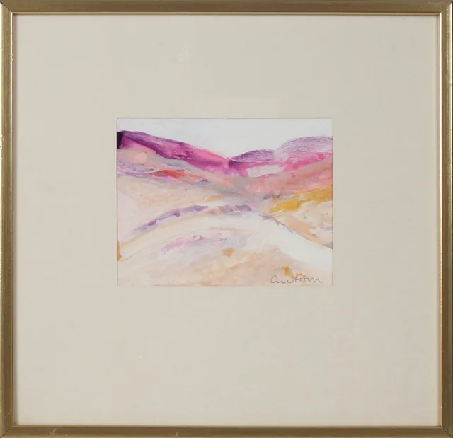 CURT AGGE. Landskapsmotiv, gouache, signerad.