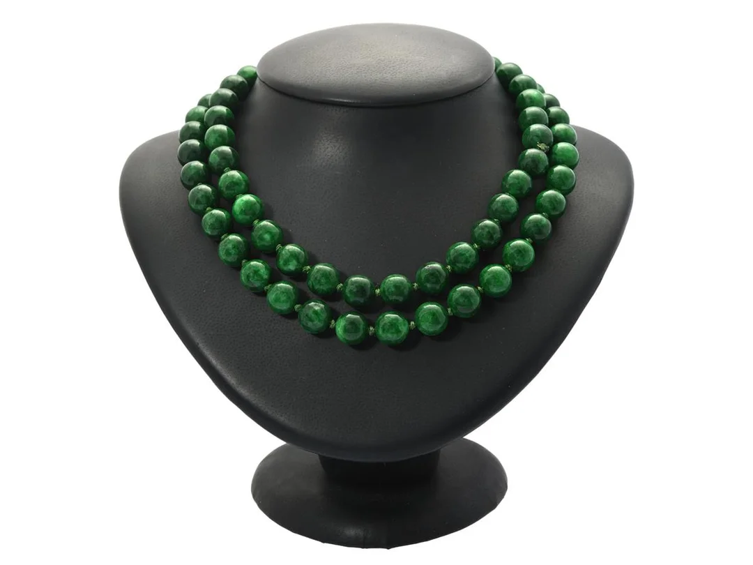 COLLIER, färgad kvarts ca 10 mm, längd 82 cm, vikt 106 — Smycken/Collier — Kaplans