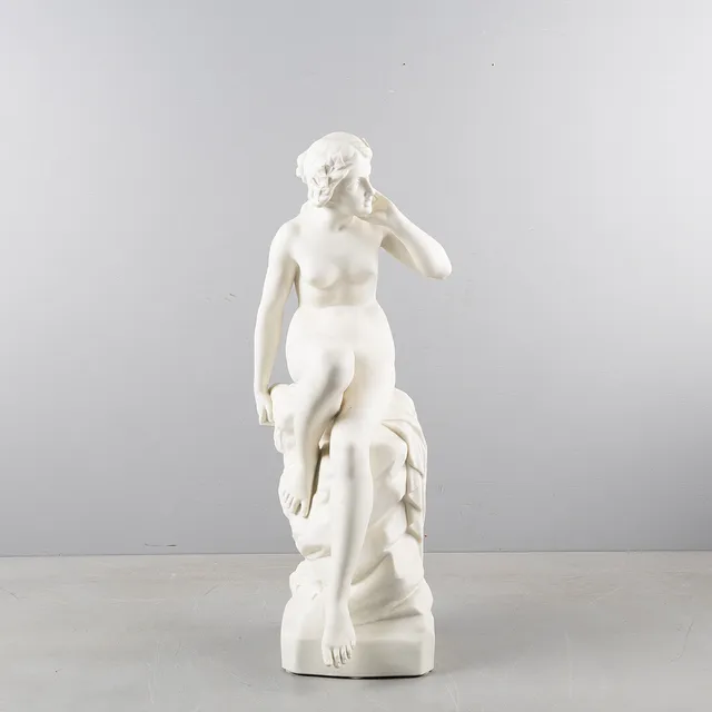 GUSTAF ERIKSSON (1849-1924) Skulptur, "Ekot", parian, tillverkad 1924 av Gustavsberg.