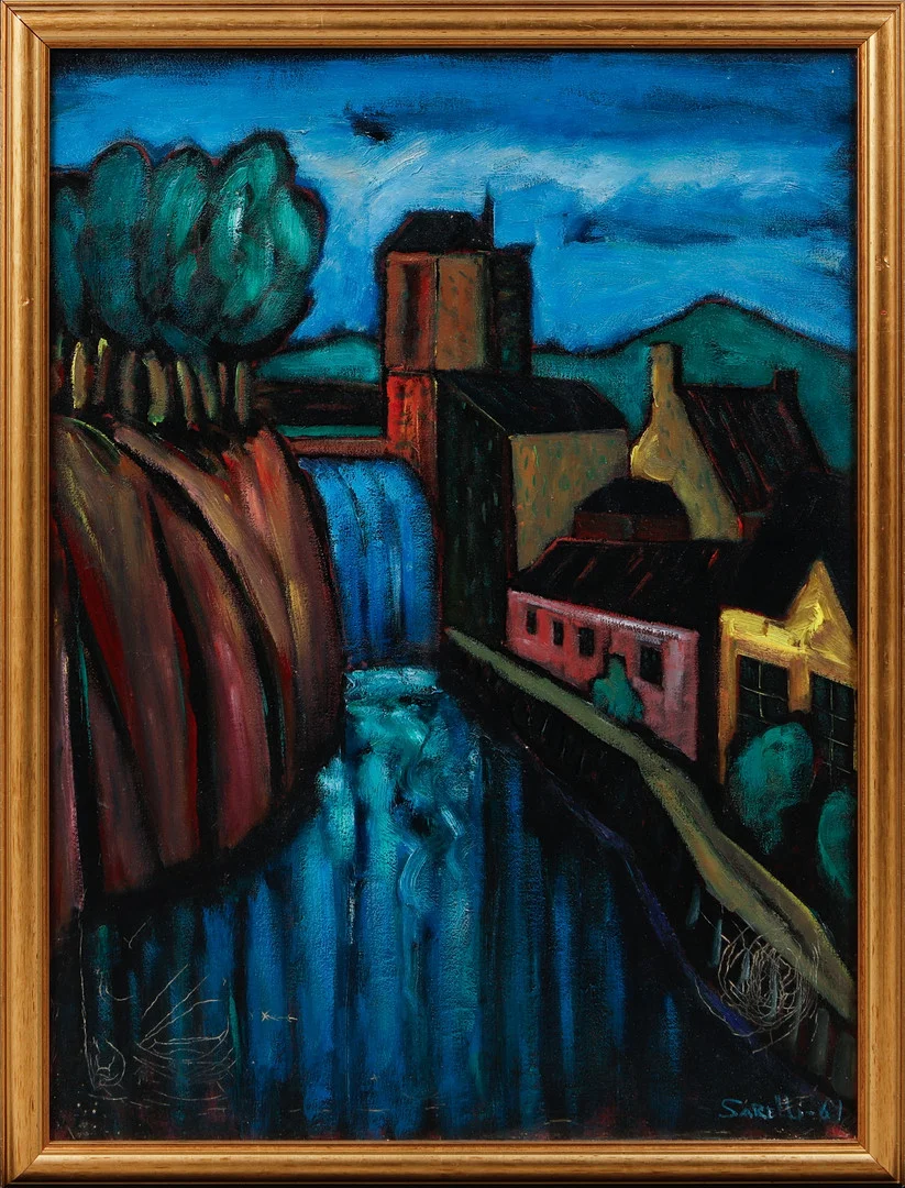 PAAVO SARELLI. "Sininen hetki", olja på duk, signerad och daterad -69. — Paintings — Göteborgs Auktionsverk
