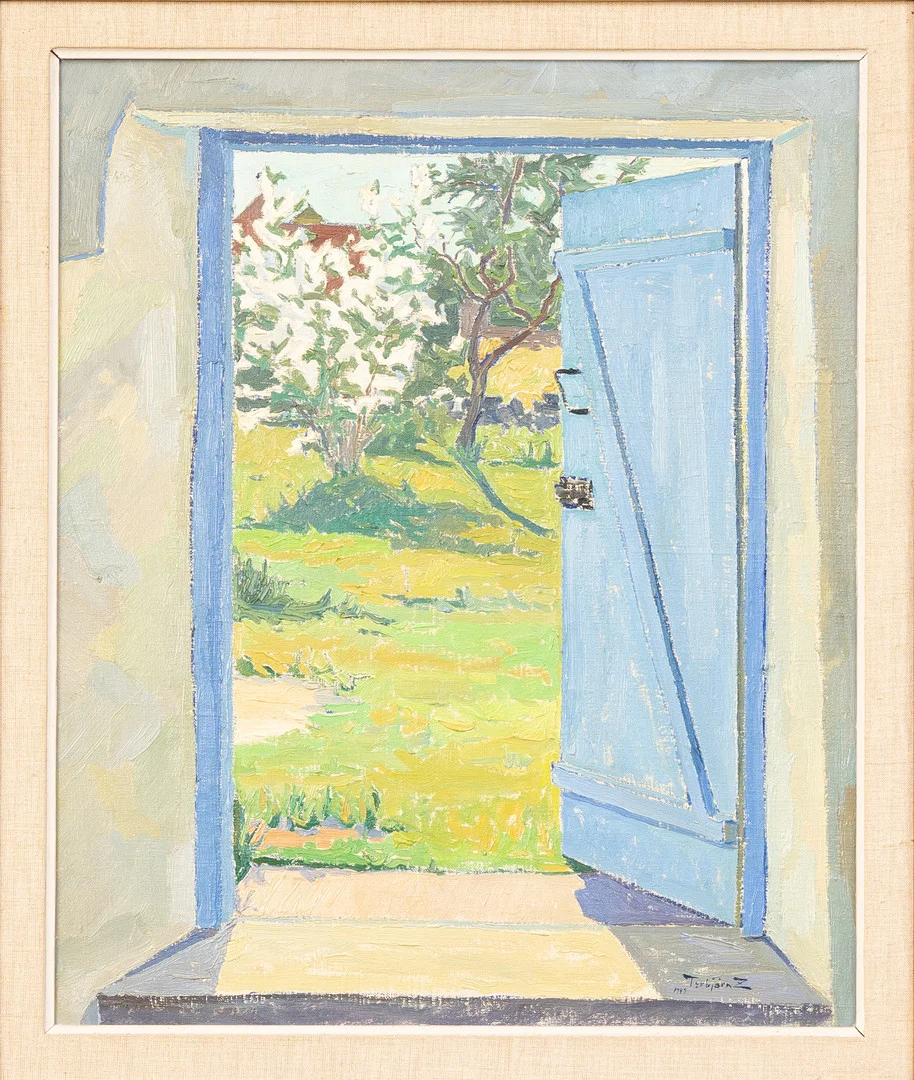 TORBJÖRN ZETTERHOLM (1921–2007). "Sörens dörr, Öland, 1949", olja på duk, signerad. — Paintings — Garpenhus Auktioner