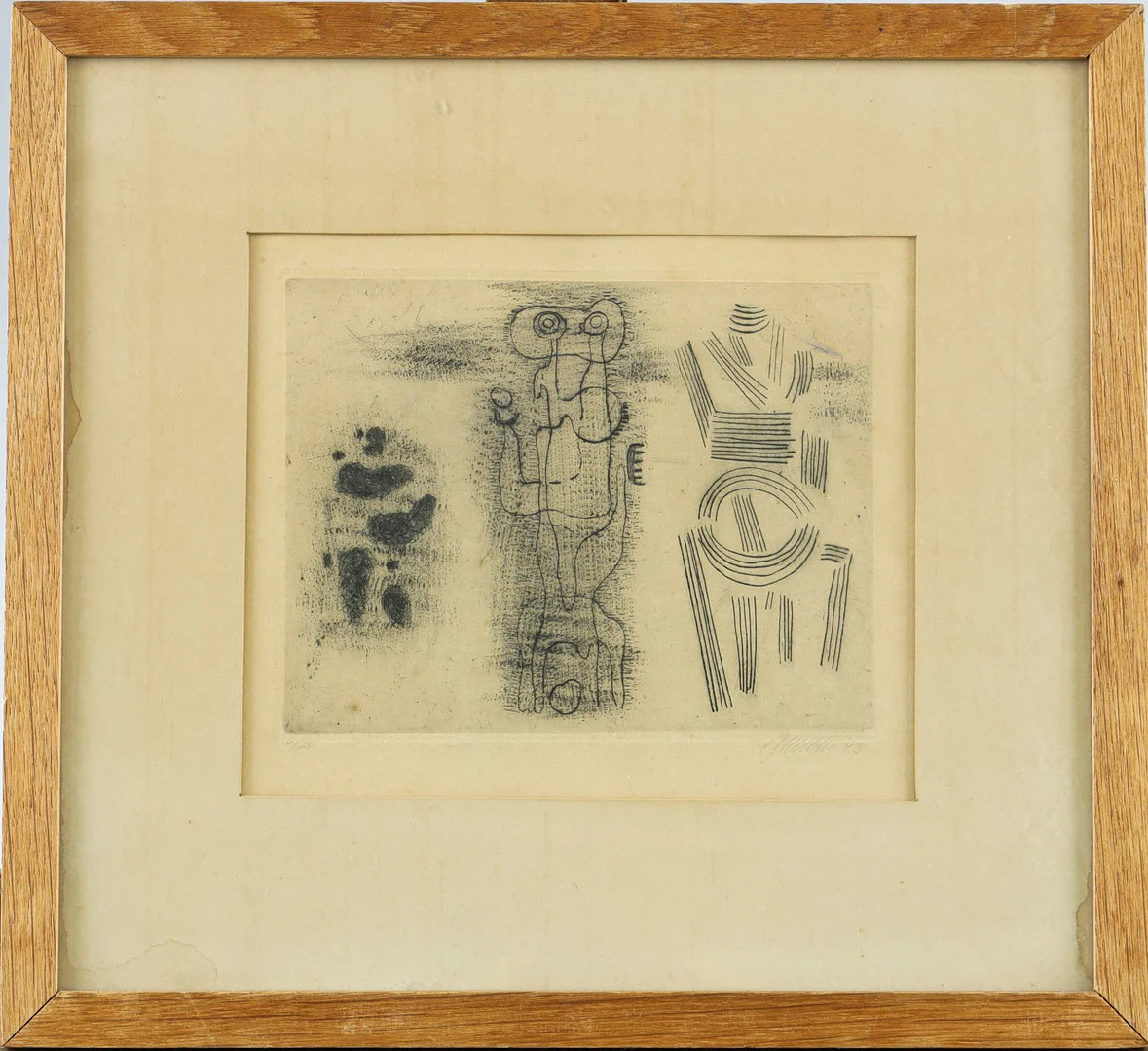WILLI BAUMEISTER (TYSKLAND, 1889-1955). Komposition, etsning. — Engravings & Prints — Stockholms Auktionsverk Helsingborg