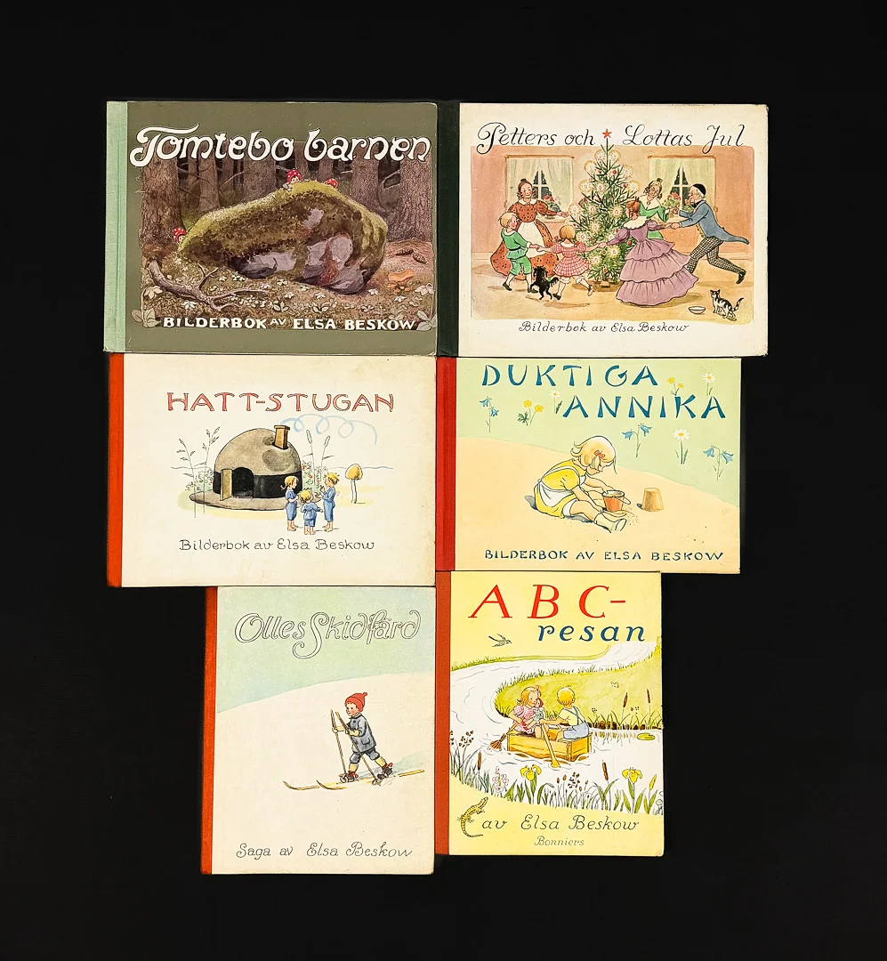 ELSA BESKOW. BÖCKER, 6 st, Albert Bonniers Förlag, Stockholm. — Books — Auktionshuset STO Bohuslän