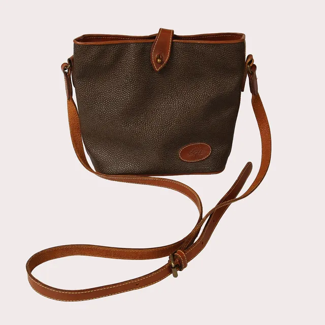 AXELREMSVÄSKA, Mulberry Scotchgrain med läderdetaljer, England.