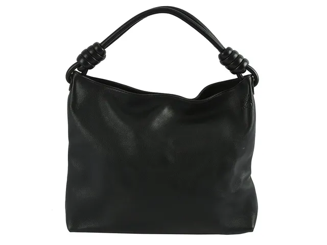 VÄSKA, LOEWE, Hobo Small, svart läder, 35x28x9cm, dustbag,