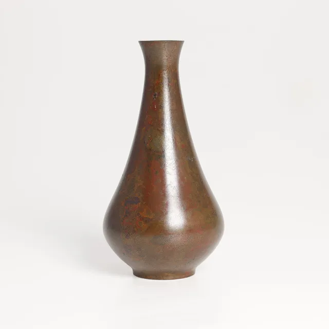 Bronze vase med flerfarvet patinering, 1960-70erne, Japan.
