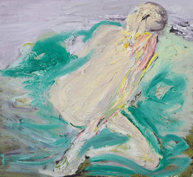 WILLARD LINDH. Abstrakt komposition, olja på duk, signerad.