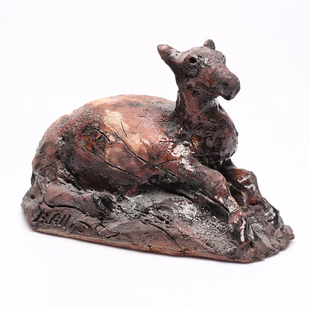 HENRIK ALLERT. Skulptur, får, keramik, signerad.
