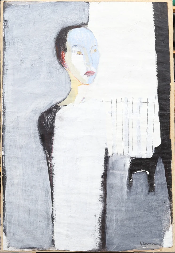 YVONNE LARSSON (FÖDD 1958). "Väninna", olja på uppklistrad duk, signerad. — Paintings — Garpenhus Auktioner