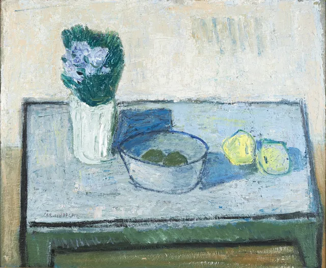 PÄR LINDBLAD (1907-1981): "STILLEBEN", signerad, olja på pannå.