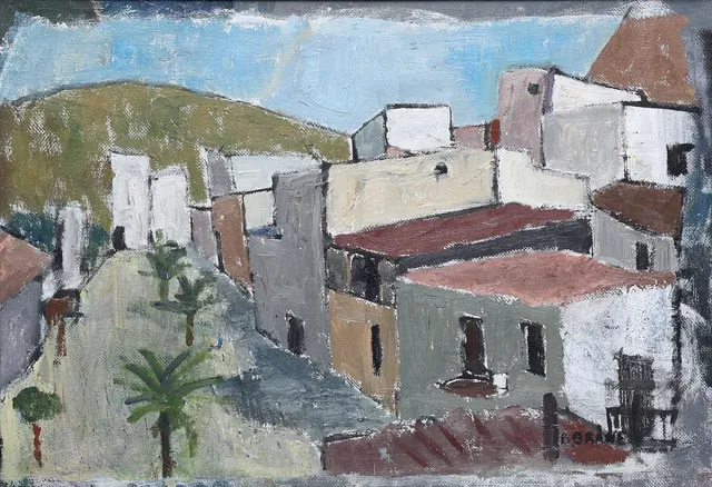 BARBRO BRÅNE (1925-1989). Olja på duk, signerad.