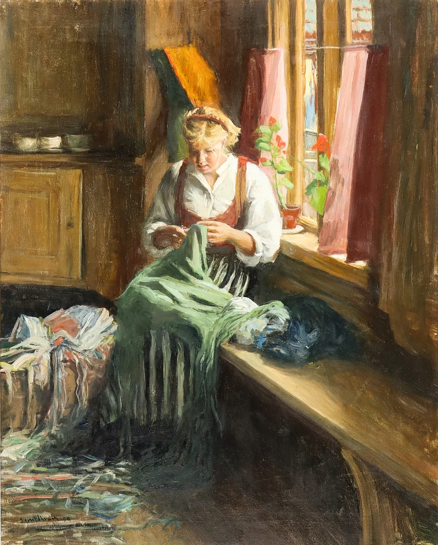 SAM UHRDIN. Mattrasor, signerad och daterad -59, olja på duk. — Paintings — Karlstad Hammarö Auktionsverk