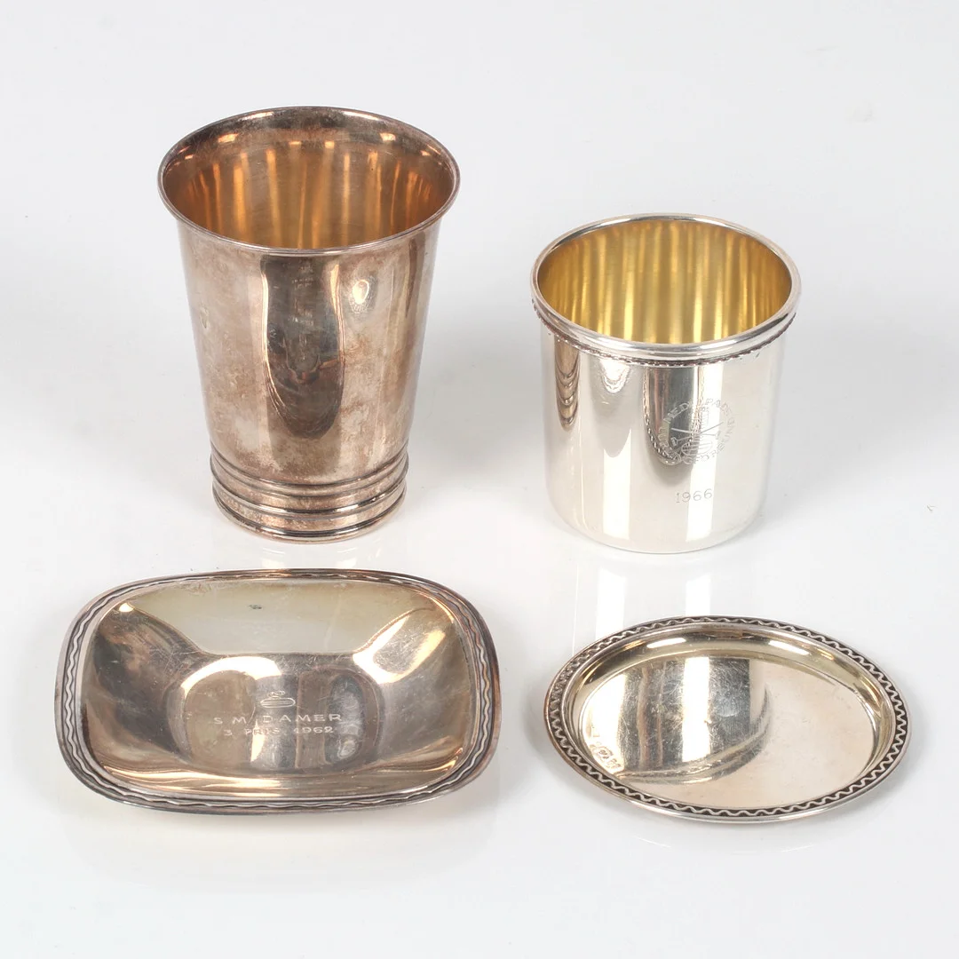 PRISPOKALER/FAT, 4 st, silver, 1900-tal. — Silver — Stadsauktion Sundsvall