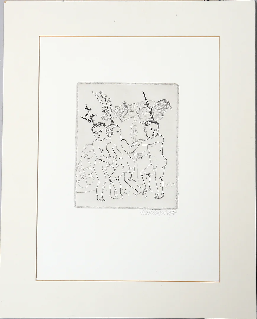 HANS WIGERT. Etsning, signerad samt numrerad 69/160. — Engravings & Prints — Gomér & Andersson Norrköping