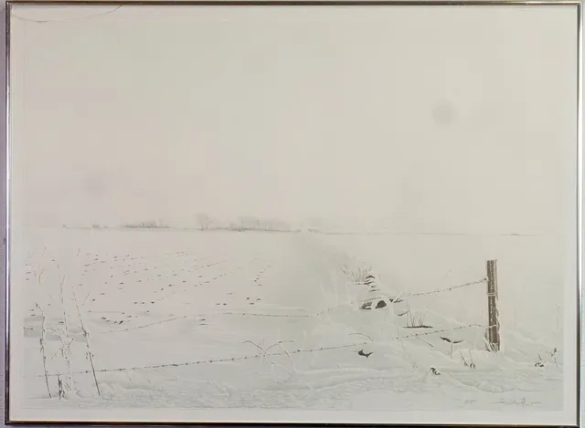 SVANTE PETRI (f. 1944), färglitografi, vinterlandskap, märkt PT samt signerad.