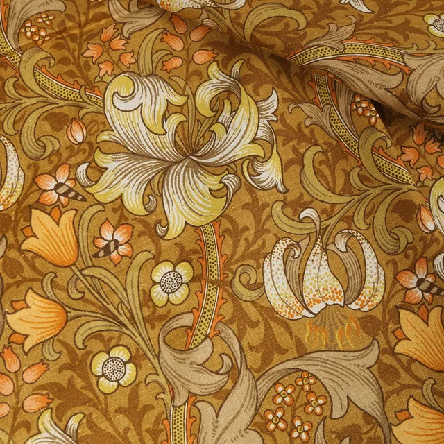 WILLIAM MORRIS. textillängd, ''Golden Lily'', ca 125x522 cm.