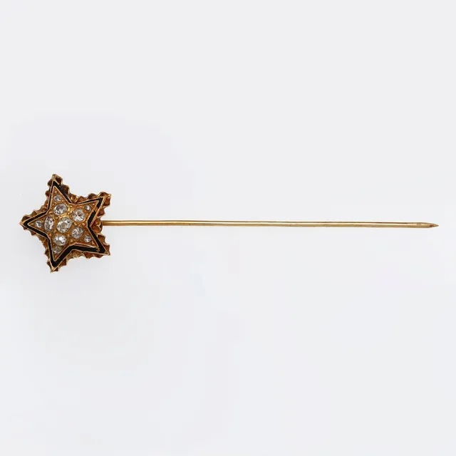 Star-shaped diamonds tie pin, late 19th Century.