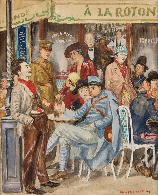ARVID FOUGSTEDT. "La Rotonde - Kisling on leave".