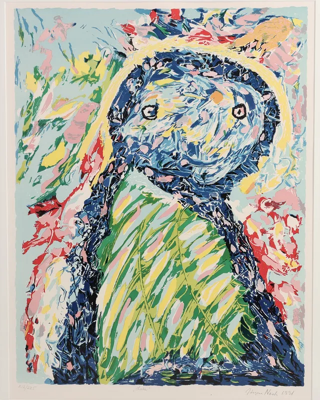 JØRGEN NASH. 1920-2004, Litografi signerad.