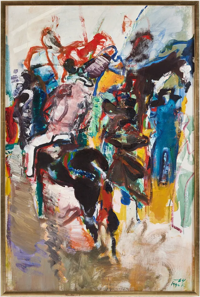 IGGE KARLSSON (1932–2009). "Torros", olja på duk.