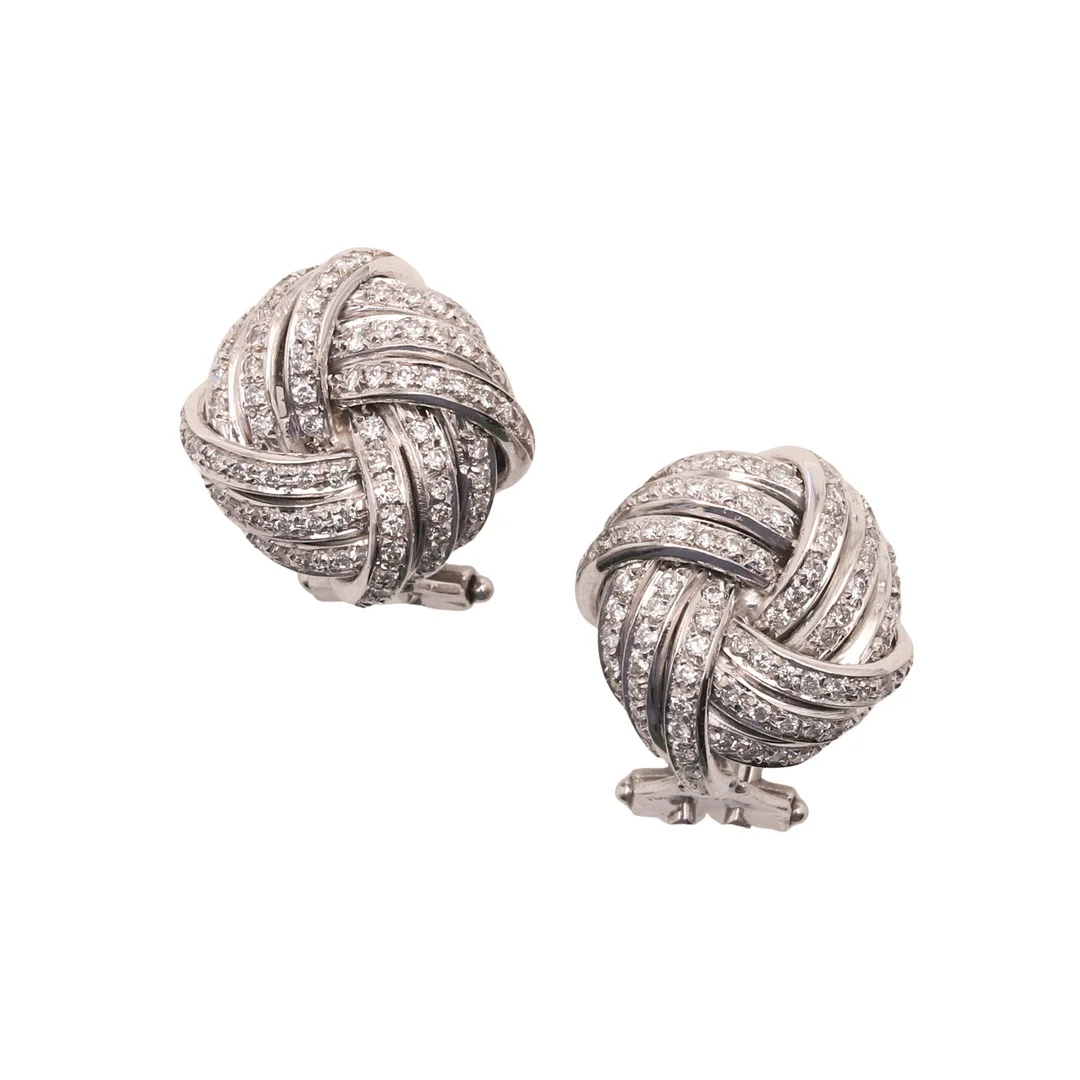 A PAIR OF DIAMOND EARRINGS. — Earrings — Lawrences Auctioneers