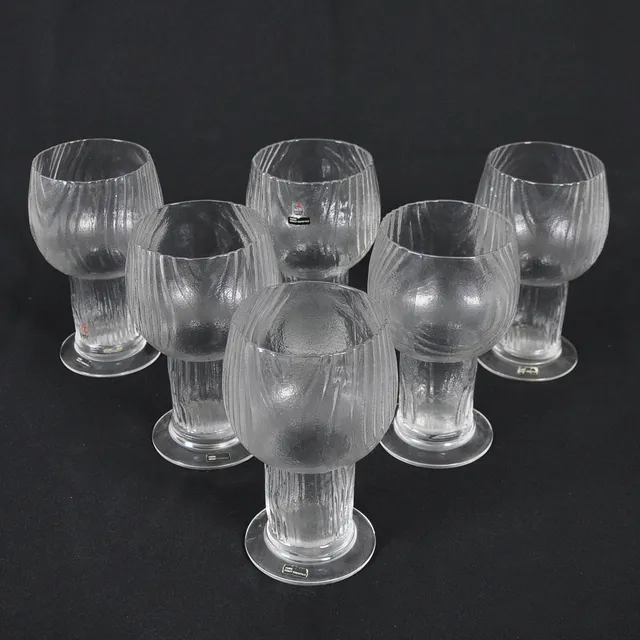 ÖLGLAS, "Drivved", 6 stycken, Bengt Edenfalk, Skruf.