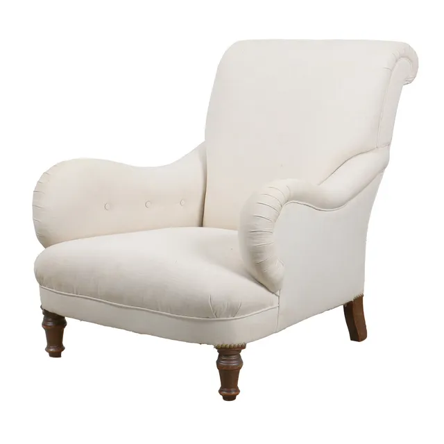 A VICTORIAN BRIDGEWATER ARMCHAIR, IN THE MANNER OF HOWARD & SONS.
