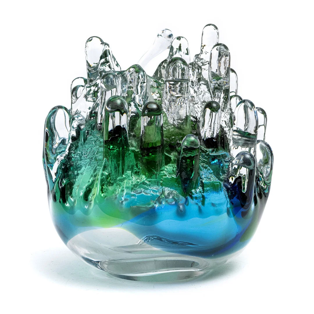 ANN WÄRFF. "Polar hurricane", ljuslykta / skulptur, glas, unik, Kosta, signerad. — Other — Stockholms Auktionsverk Göteborg