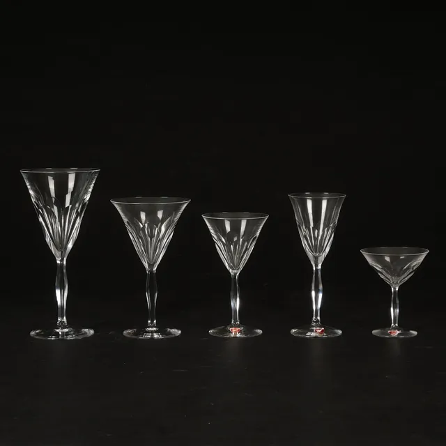 GLASSERVIS, 23 delar, Orrefors.