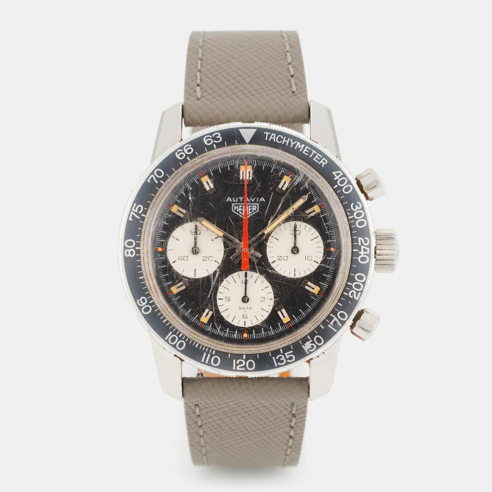 Heuer, Autavia, "Compressor Case", "Mark II", kronograf, ca 1970. — Bukowskis