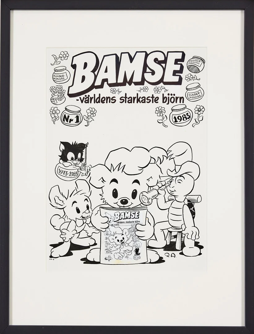 RUNE ANDRÉASSON. Bamse #1, 1983. — Drawings — Stockholms Auktionsverk Fine Art