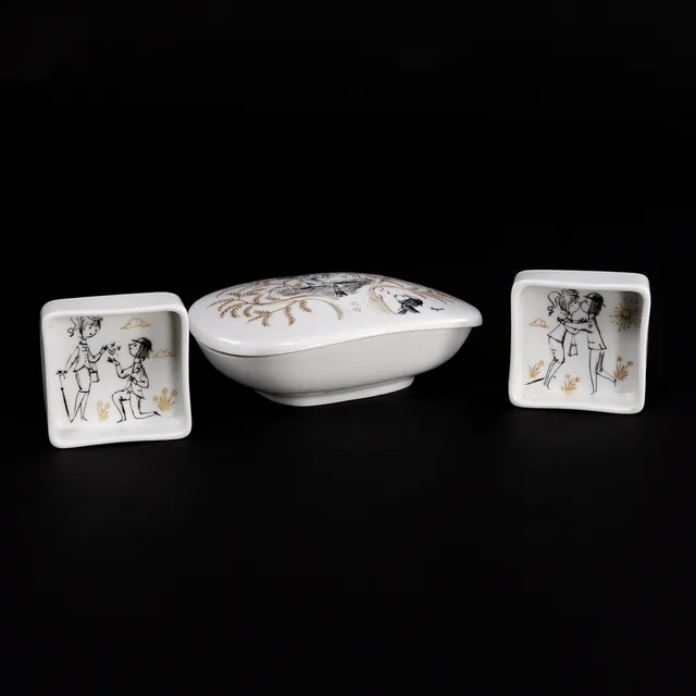 RAYMOND PEYNET. Porslin, 3 delar, Rosenthal, Tyskland.
