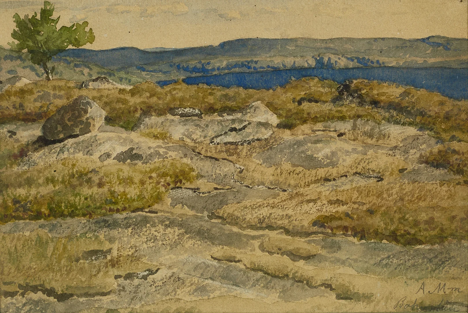 AUGUST MALMSTRÖM (1829–1901). Bohusläns kust, signerad A Mm, akvarell. — Paintings — Crafoord Auktioner Stockholm