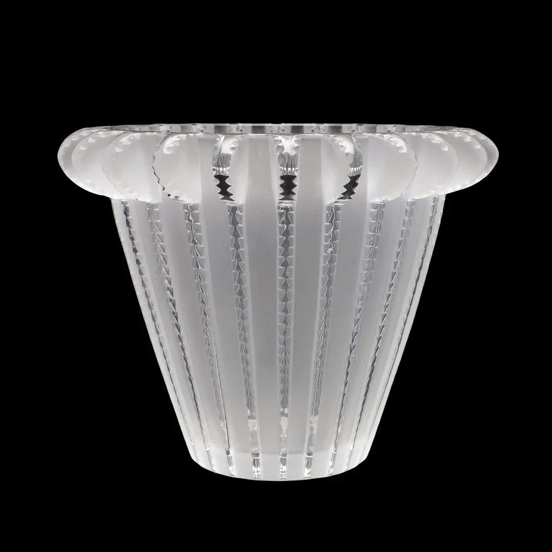 LALIQUE CRYSTAL GLASS VASE - 'ROYAT'. — Art glass — Lawrences Auctioneers