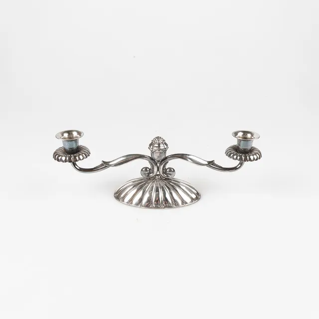LJUSSTAKE, silver, importstämpel.