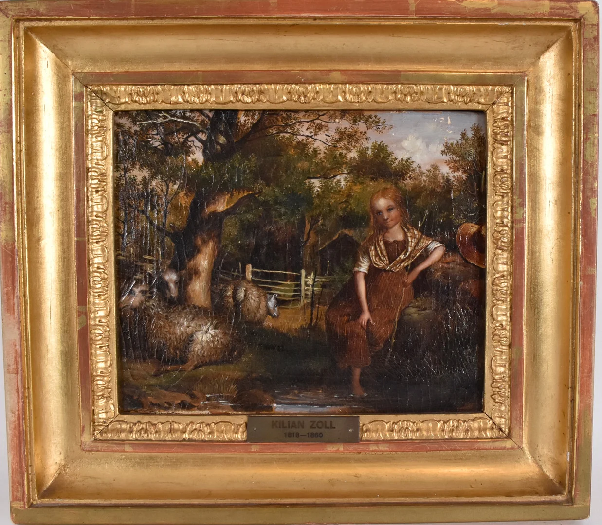 KILIAN ZOLL. TILLSKRIVEN. Olja på pannå. — Paintings — Halmstads Auktionskammare
