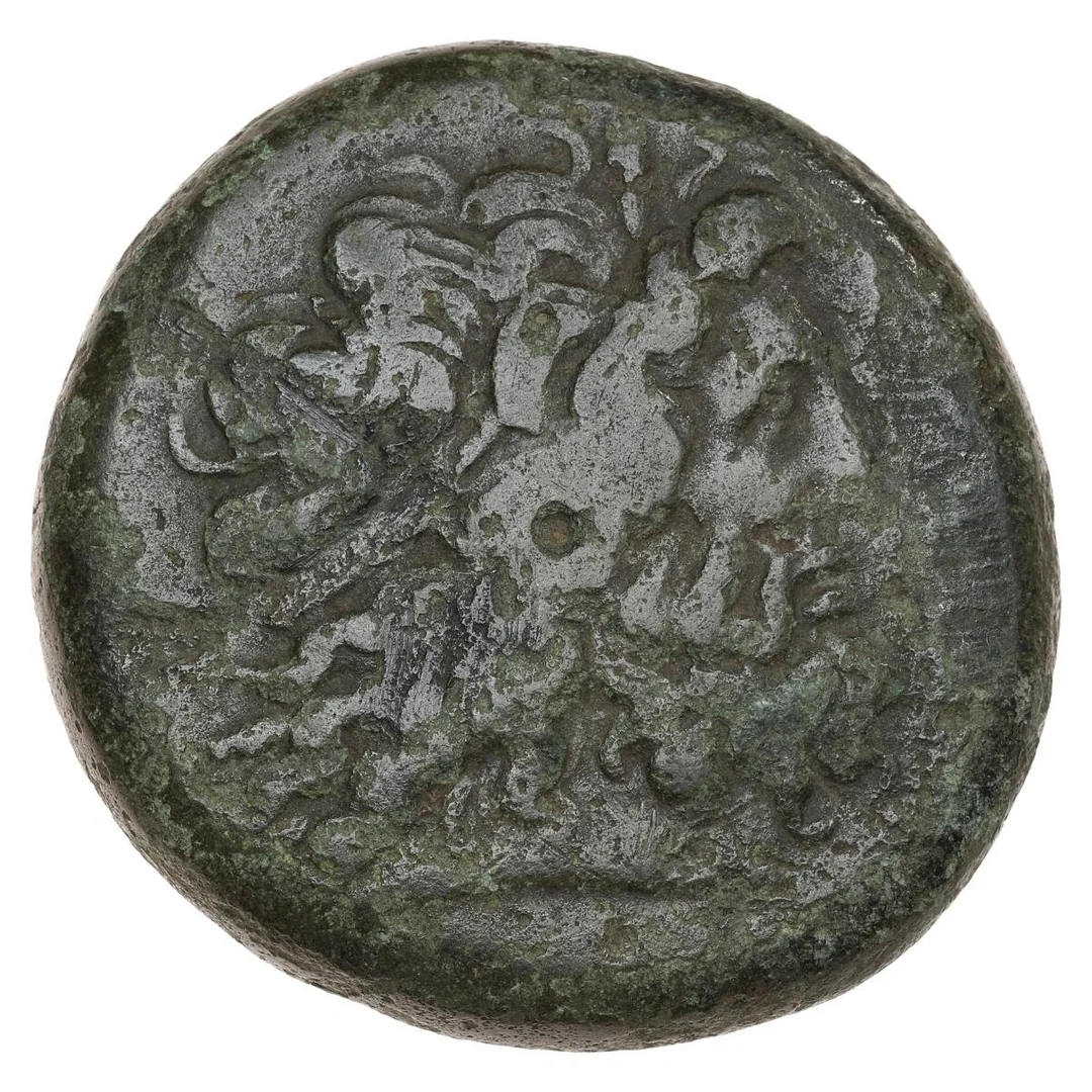 Egypt, Ptolemaic Kingdom, Ptolemy III, 247–222 BC., AE 42 (65.48 g), Zeus-Ammon right/ Eagle; SNG Cop 172 — Coins, Medals & Banknotes/Ancient coins/Greece — Bruun Rasmussen