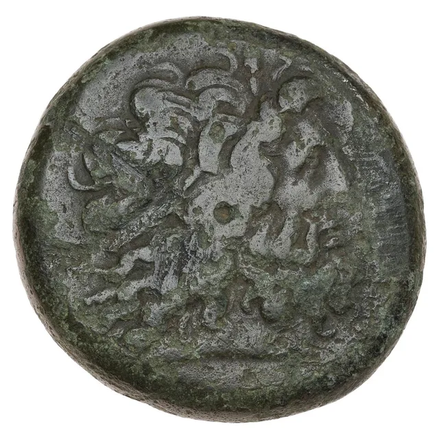 Egypt, Ptolemaic Kingdom, Ptolemy III, 247–222 BC., AE 42 (65.48 g), Zeus-Ammon right/ Eagle; SNG Cop 172