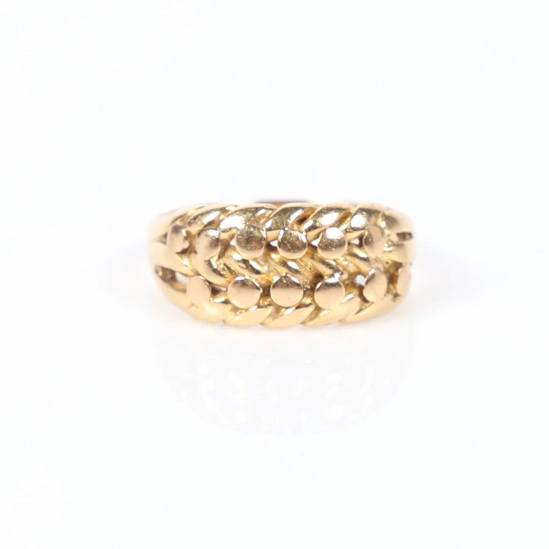ANTIQUE 18CT GOLD KEEPER RING. — Rings — Bishop & Miller