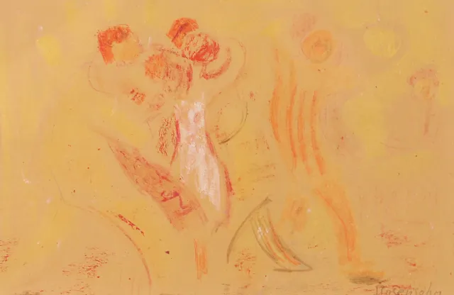 LENNART ROSENSOHN. "Dansen", teckning, signerad Rosensohn.
