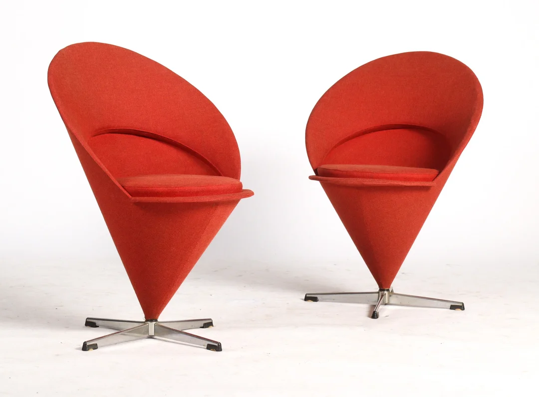 Verner Panton. A pair of 'Kræmmerhusstole', 1960s (2) — Furniture/Lounge chairs — Lauritz