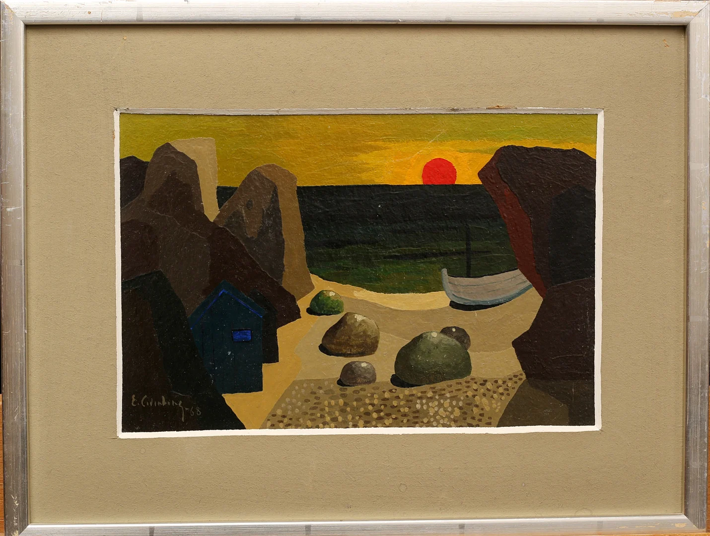 ERIC CEDERBERG. Olja på pannå, signerad E Cederberg, daterad 1968. — Paintings — Limhamns Auktionsbyrå
