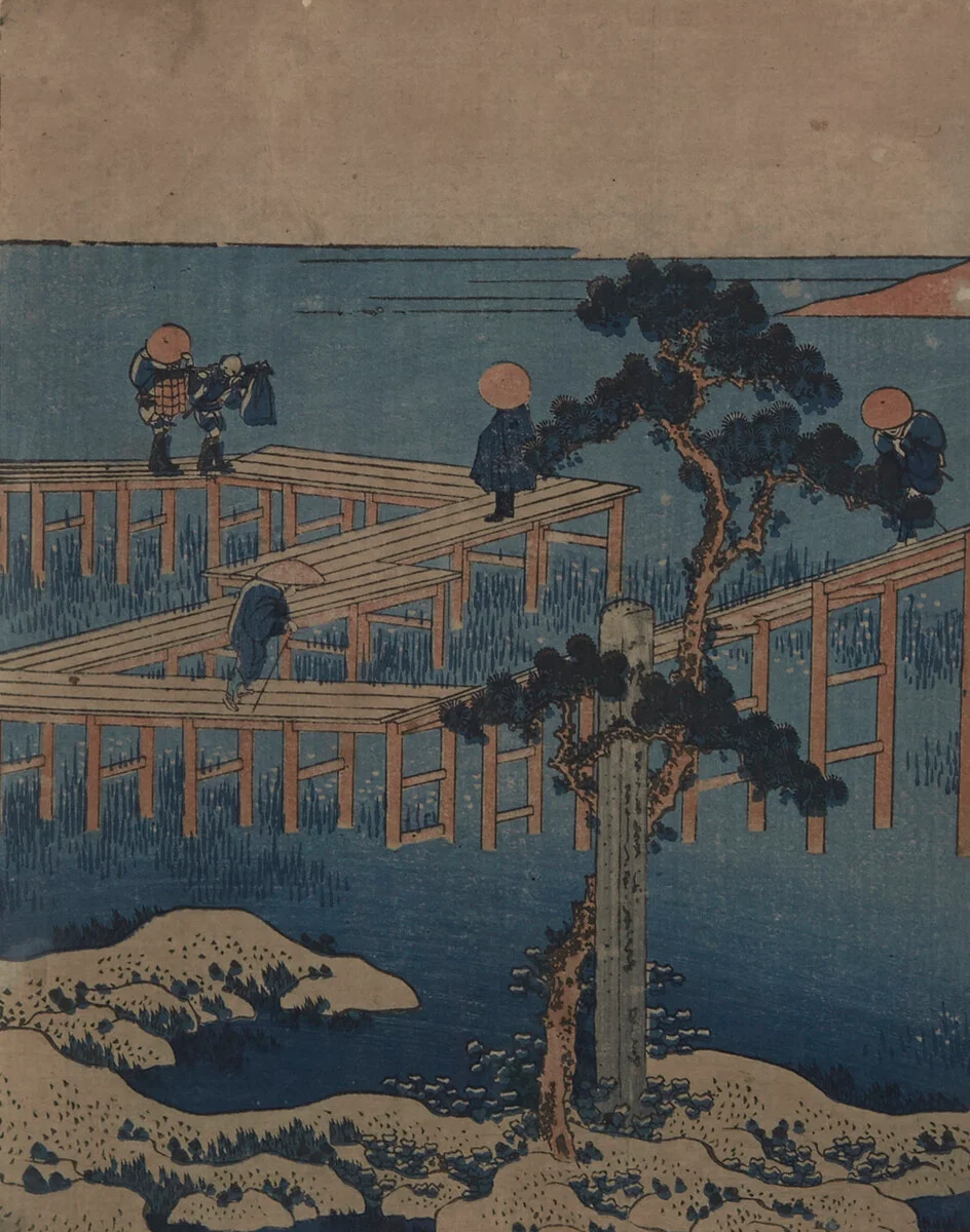 Hokusai, Katsushika — Japansk tresnitt, Ukiyo-e, ca. 1835 — Kunst/Grafikk — Blomqvist