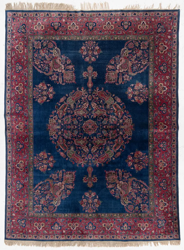 Matta, semiantik Amritsar, norra Indien. ca 359 x 272 cm.