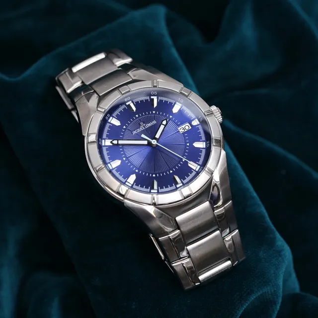 JACQUES LEMANS, armbandsur, stål, samtida.