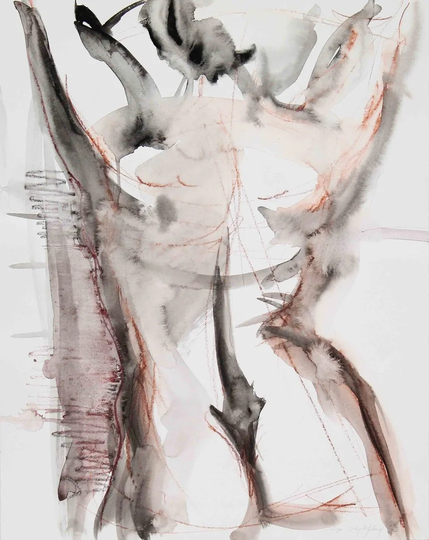 ELISABETH WEJSFLOG. Modell. Akvarell. Signerad E Wejsflog och dat -03. — Paintings — Garpenhus Auktioner
