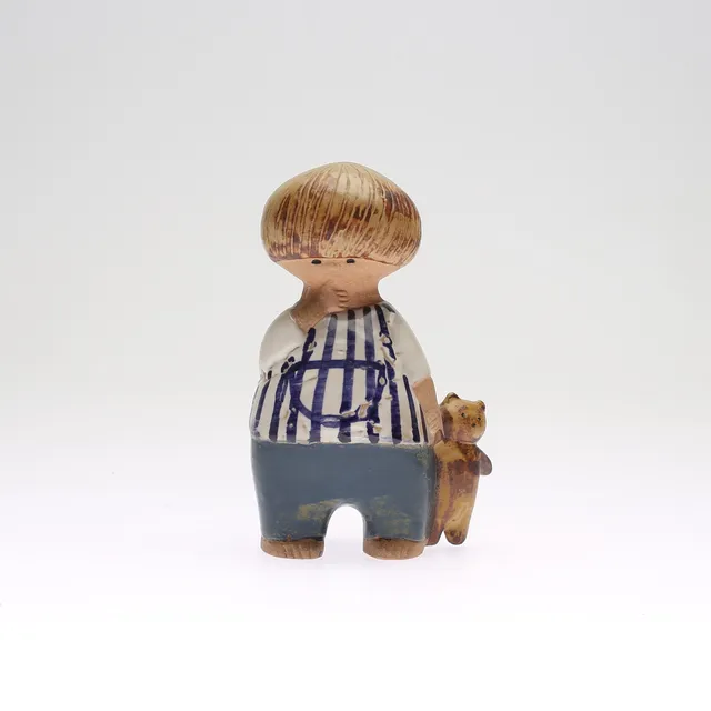 LISA LARSON. figurin, stengods, "Malin", ur serien Larsons Ungar, Gustavsberg.