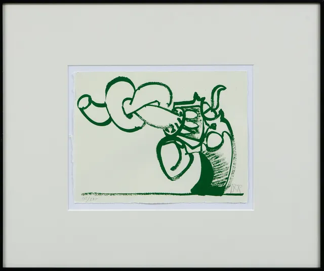 CARL FREDRIK REUTERSWÄRD. "Non violence", färglitografi, signerad och numrerad 103/295.